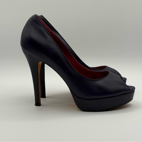 Cole Haan Mariela Air Purple Leather Peep Toe Pumps Women 6.5B - Picture 16 of 16